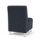 Lesro Siena Lounge Reception Armless Guest Chair, Brushed Steel, RS Night Sky Upholstery SN1102 - alternate 3